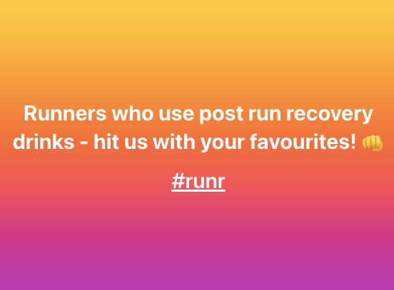 What's your favourite post run recovery drink?