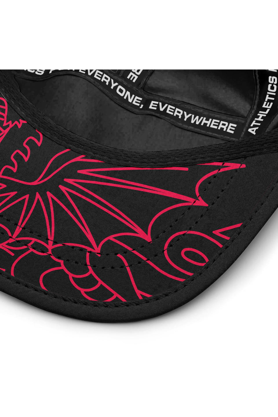 Runr X Welsh Athletics Running Hat - Black & Red