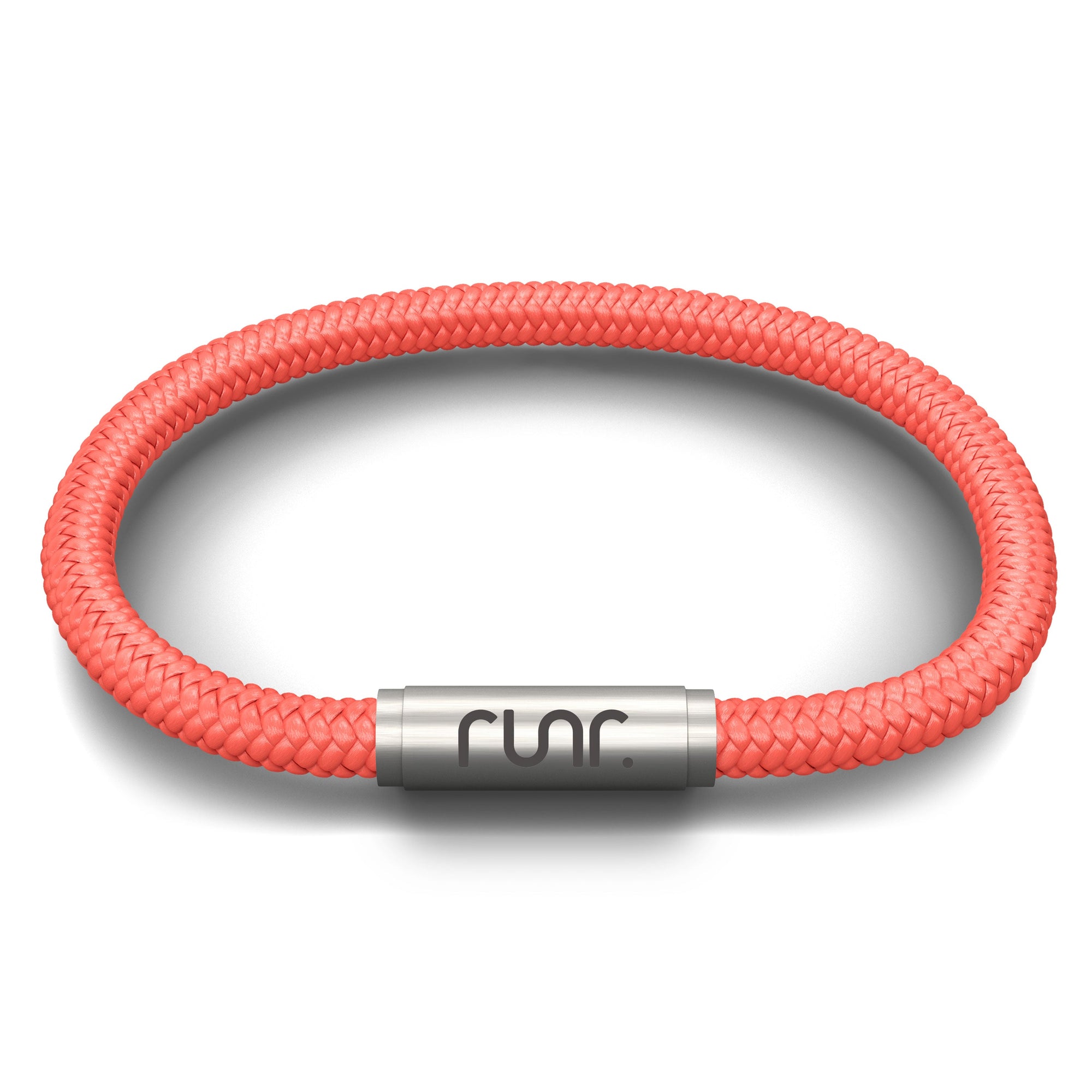 RUNR OceanYarn NOTCH Bracelet - Coral with Stainless Steel Clasp