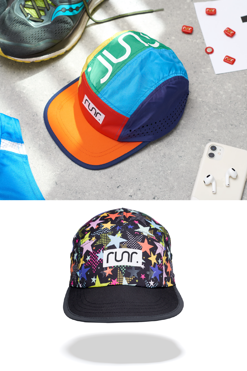 Runr Rio & Barcelona Technical Running Hat Bundle