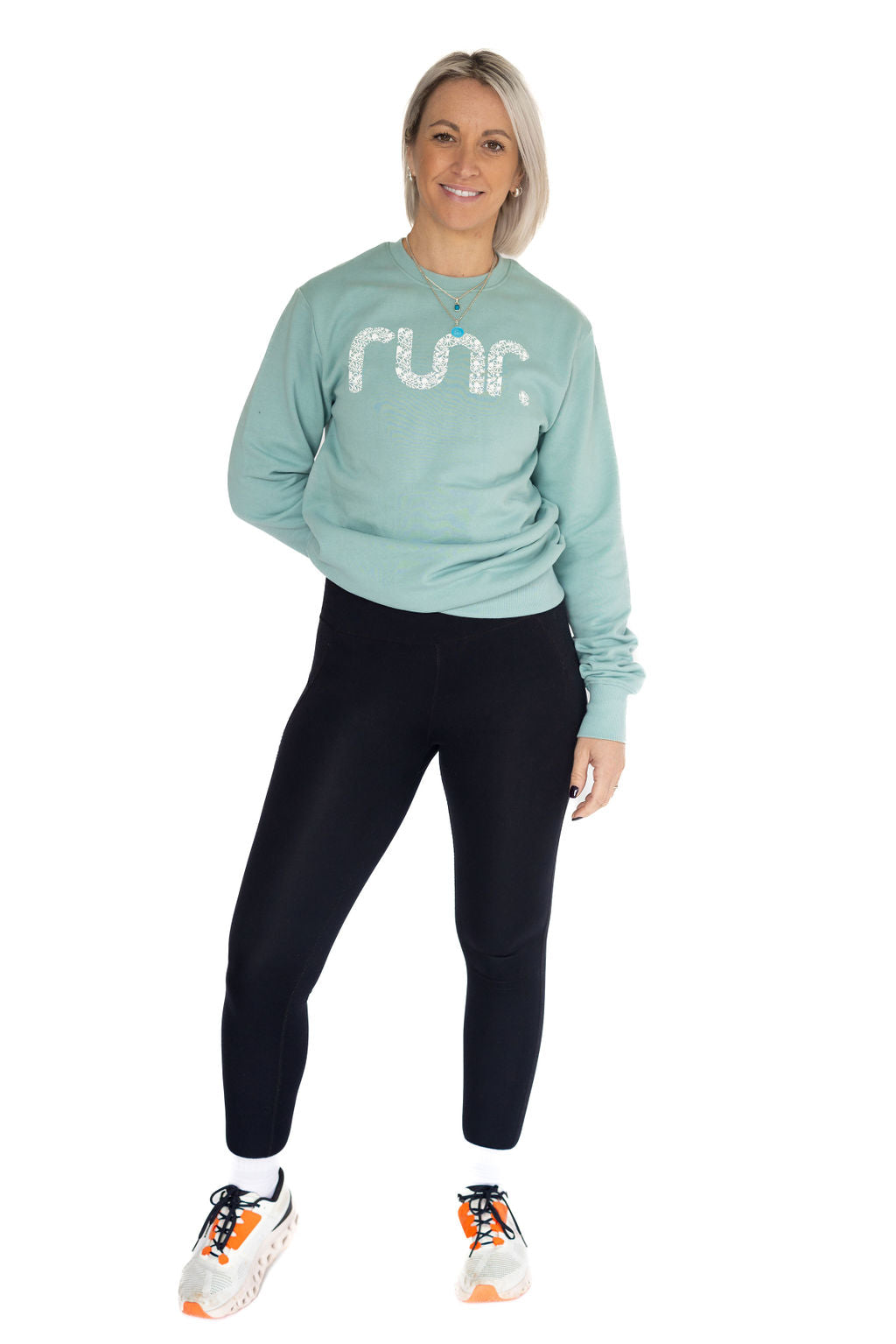 Floral Slate Green Organic Runr Jumper