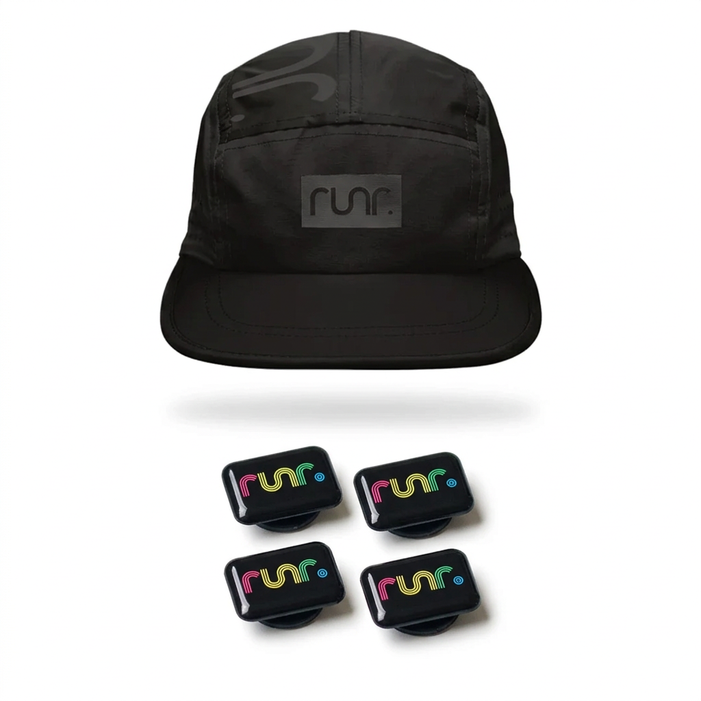 Milan Blackout running hat above 80’s race magnets