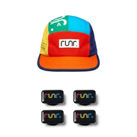 Rio running hat above 80’s magnets in a 2 by 2 grid