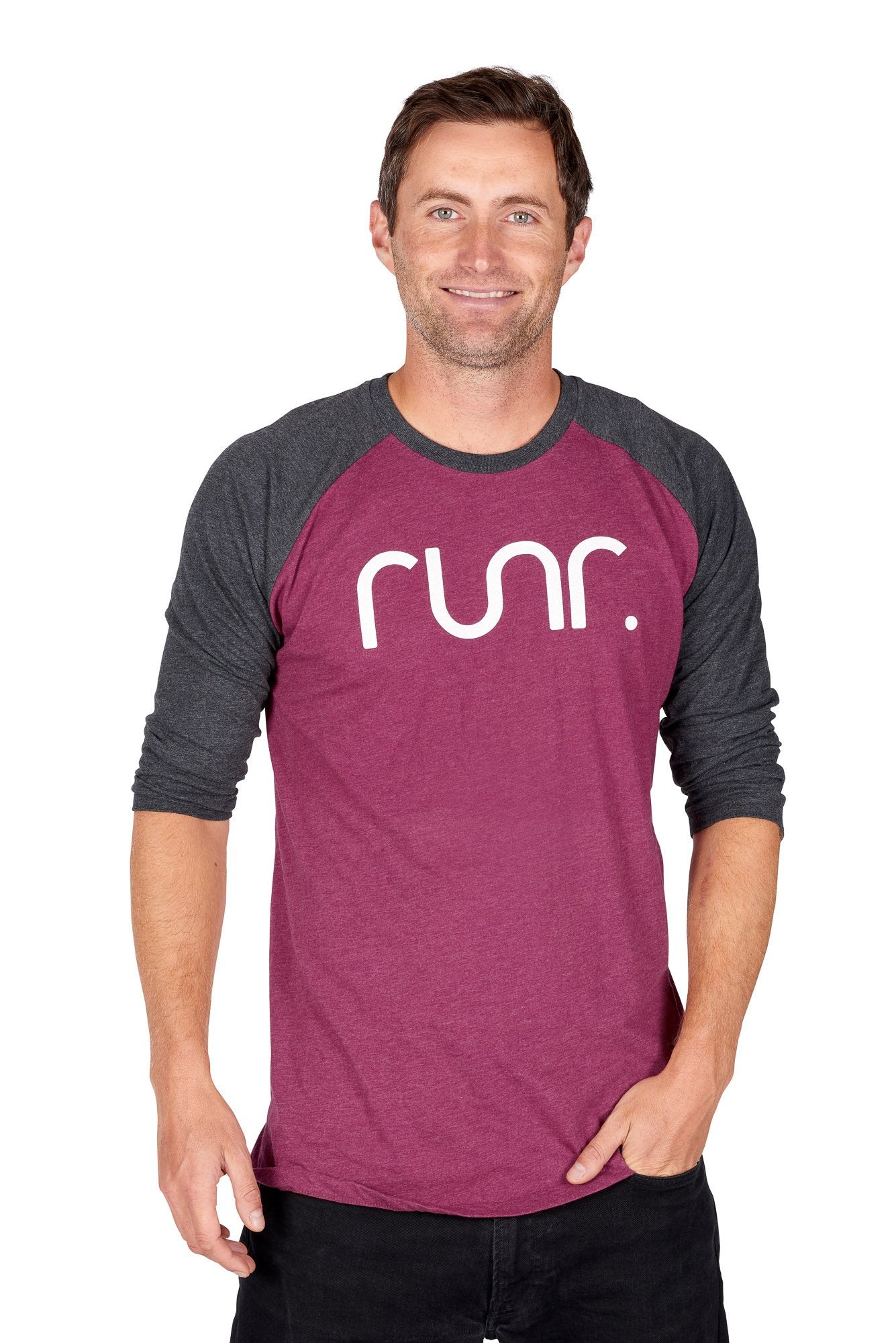 Men's Baseball Runr T-Shirts - Plum