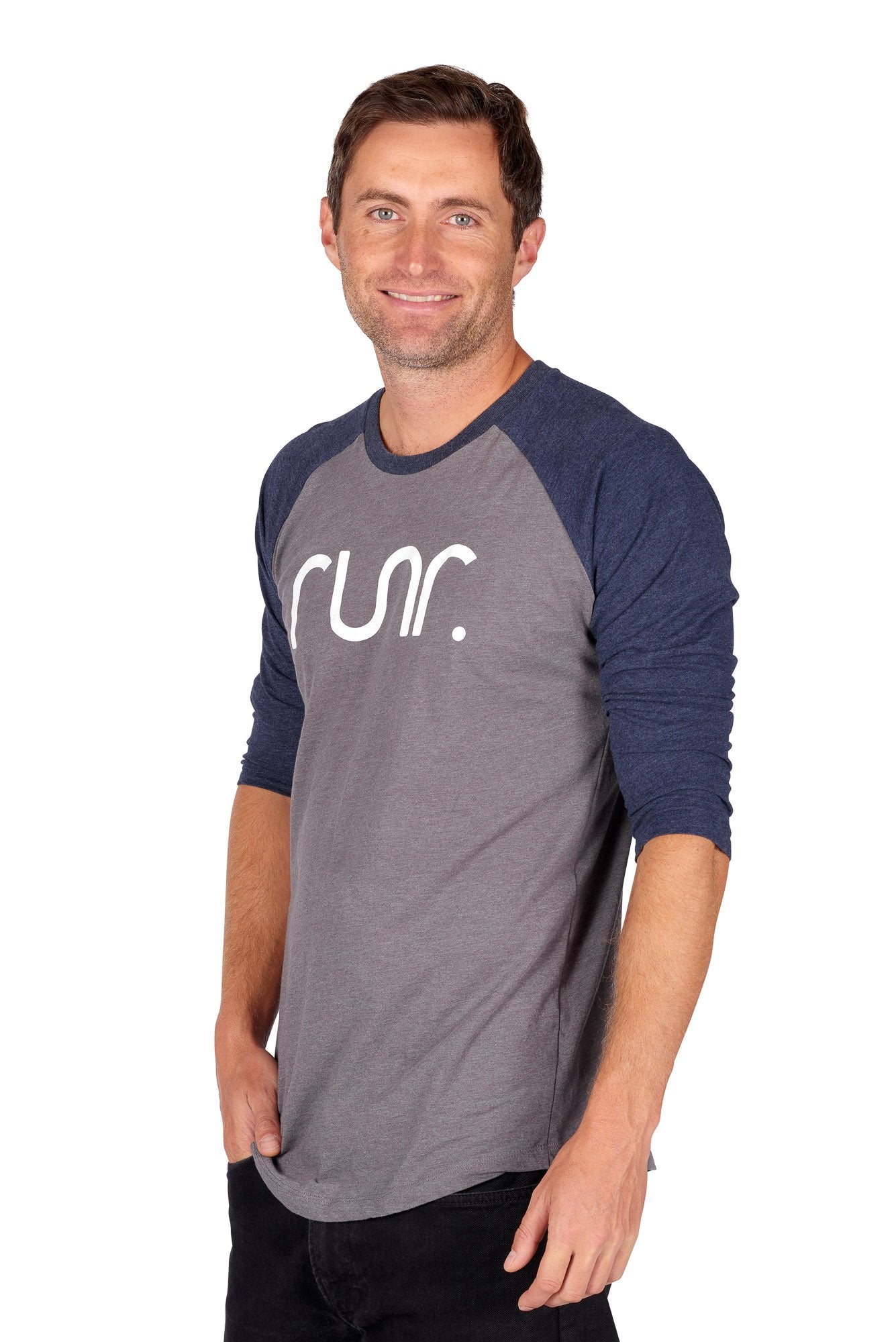 Men's Baseball Runr T-Shirts - Light Grey