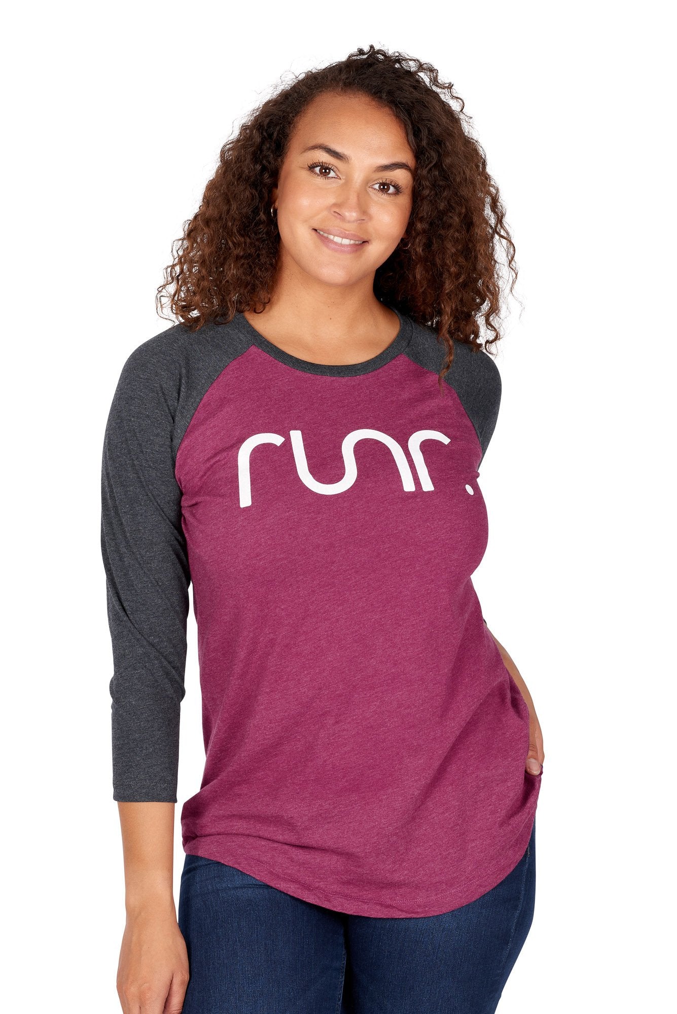Women's Baseball Runr T-Shirts - Plum