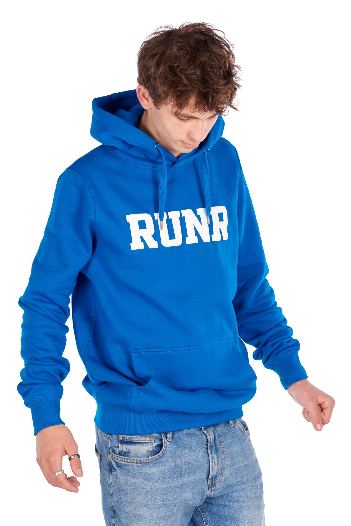 Men's Athletic Blue Organic Runr Hoodie