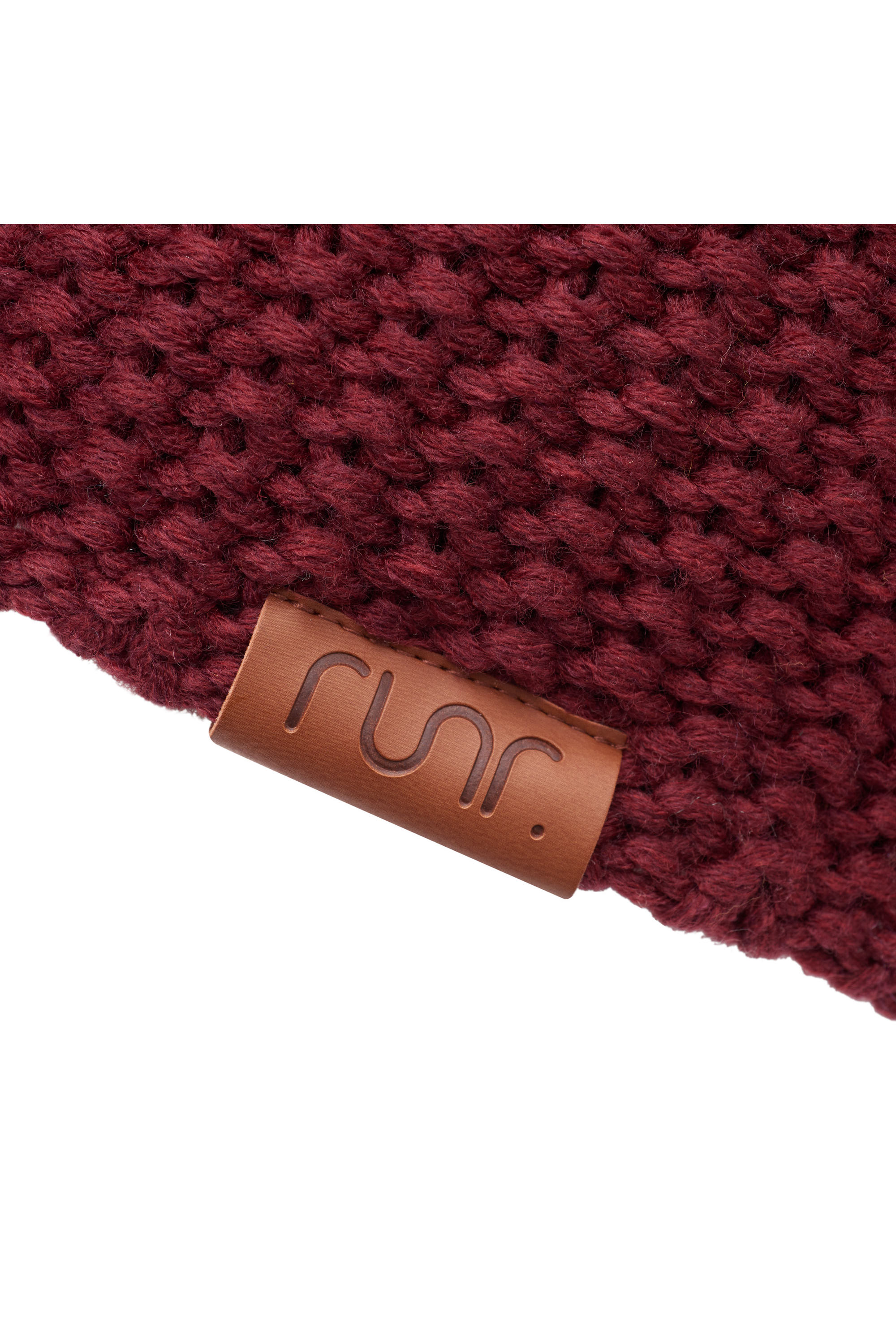 Runr Bromont Headband with faux leather tag