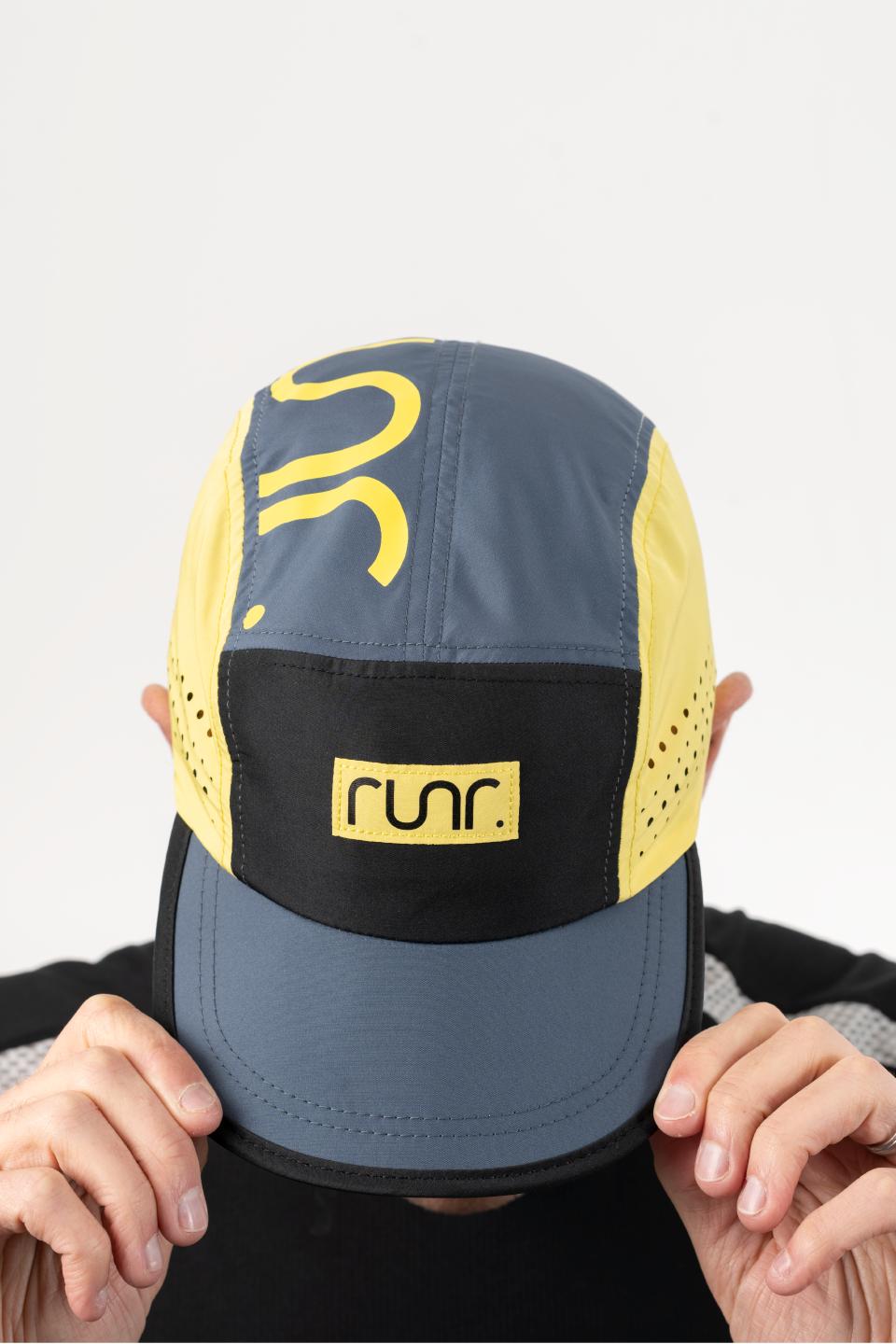 Yellow running best sale hat