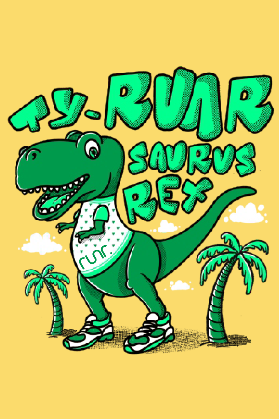 Junior Ty-RUNR-Saurus Rex T-Shirts - Yellow