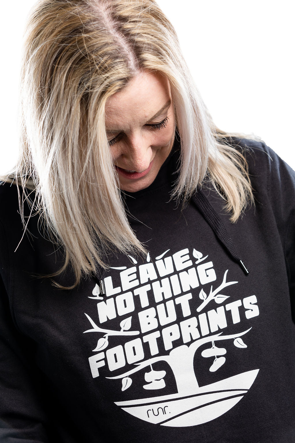 Women's 'Leave Nothing But Footprints' Trail Runr Hoodie